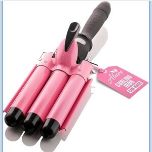 Allure Pink Triple Barrel Curling Iron